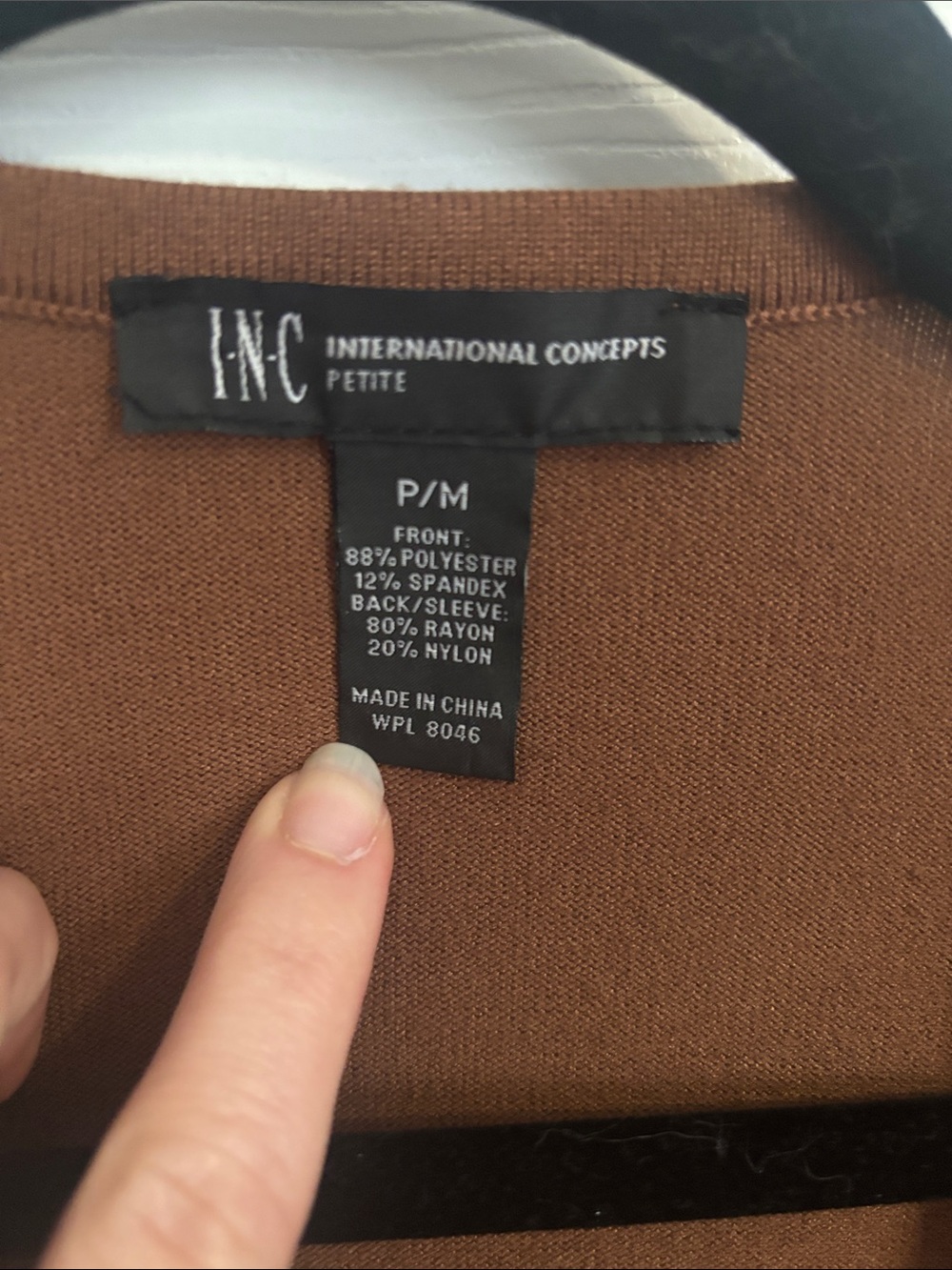 INC International Concepts Rust Brown Fringe Open-Front Cardigan - Picture 2 of 9